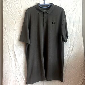 Under Armour, Loose fit, heat gear golf shirt, Heather grey, 2XL